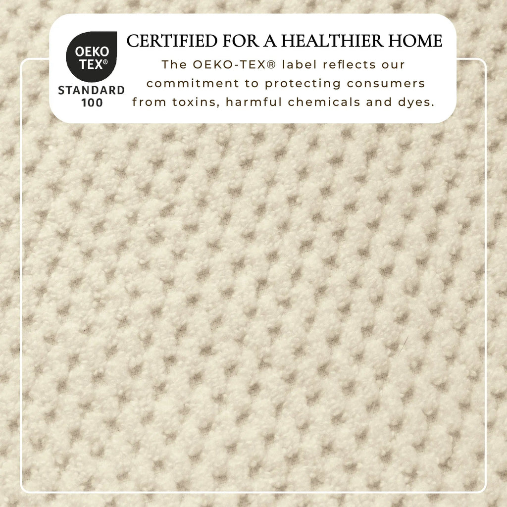 Bath towel set, Giuliana Collection by Great Bay Home; 100% cotton, cream checkered jacquard