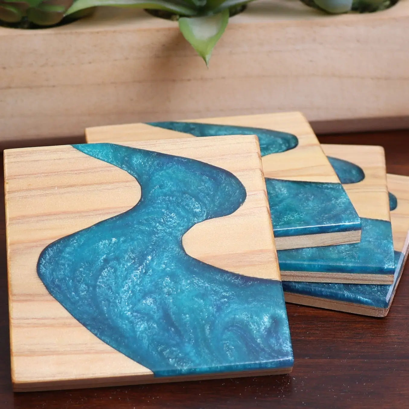 Handcrafted River Coasters Sawdust & Clay