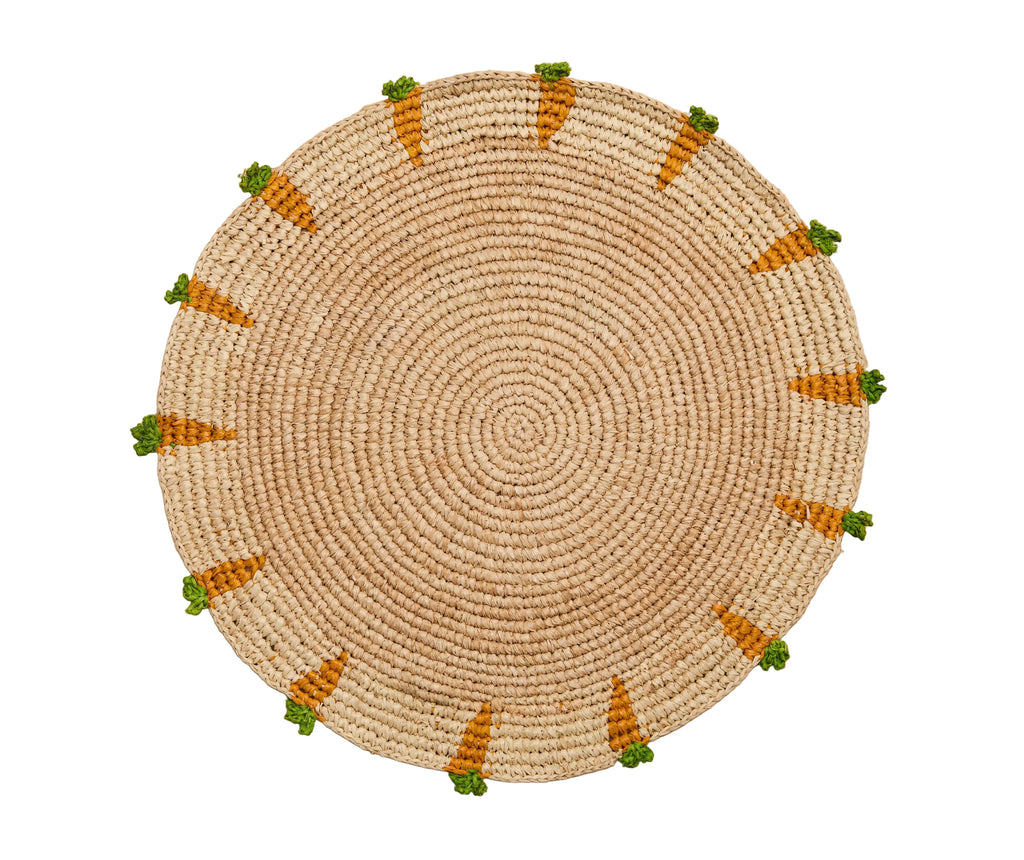 Handwoven Easter Carrot Raffia Placemat Payton James