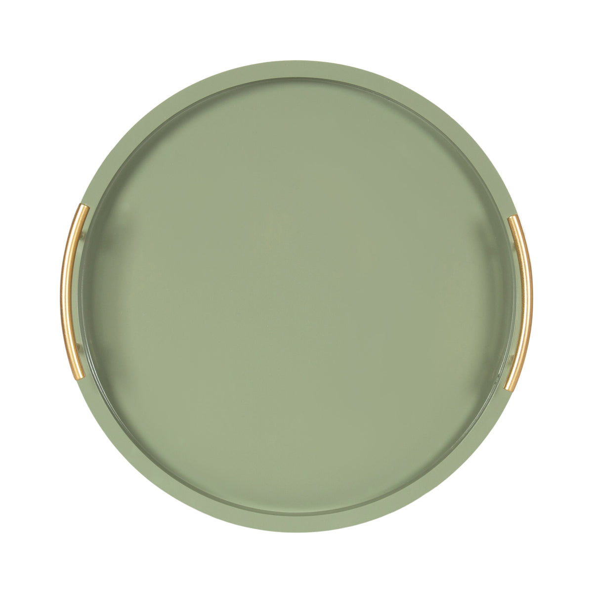 Sage green decorative serving tray for a coastal home