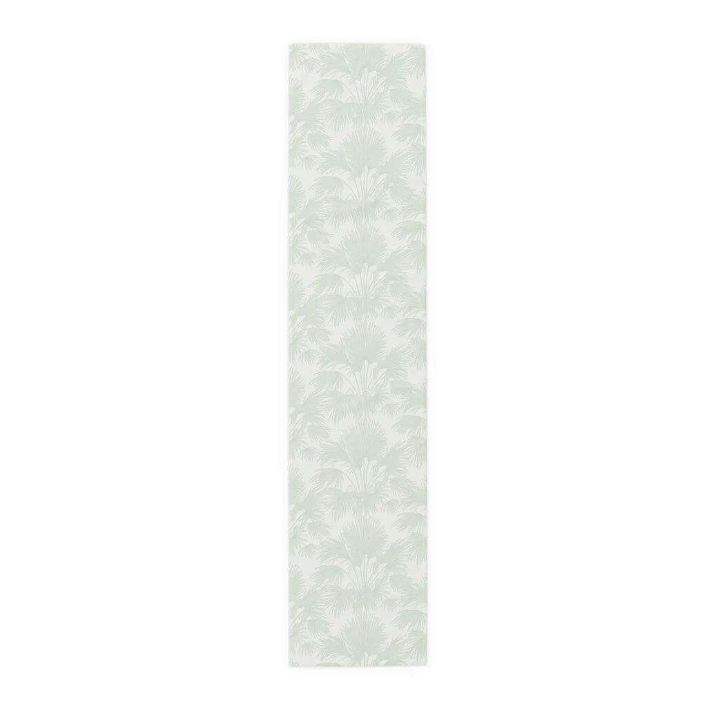 light green Palm print Table Runner 