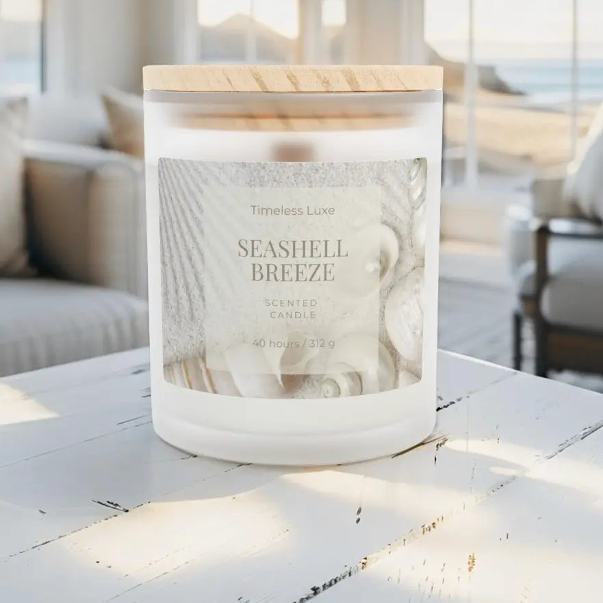Seashell Breeze Scented Candle Printify