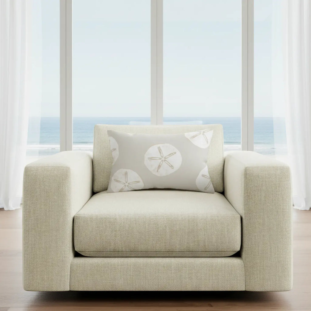 Sanibel Sand Dollar Lumbar Pillow Printify