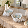 Seashell-shaped candle for elegant coastal home decor