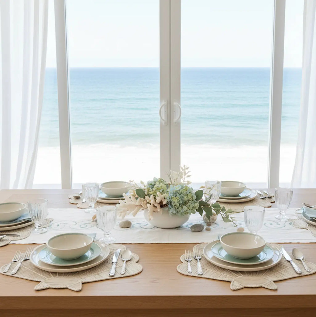 Shell Handwoven Iraca Placemat MacondoForever