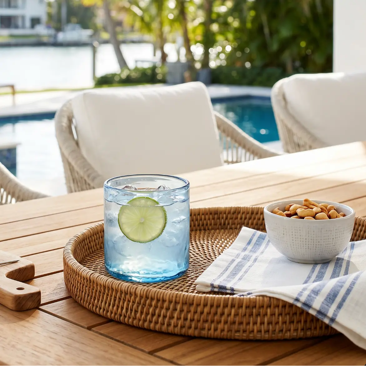 Soleado colorful glasses and tumblers set in blue, pink, yellow, gray, and green.