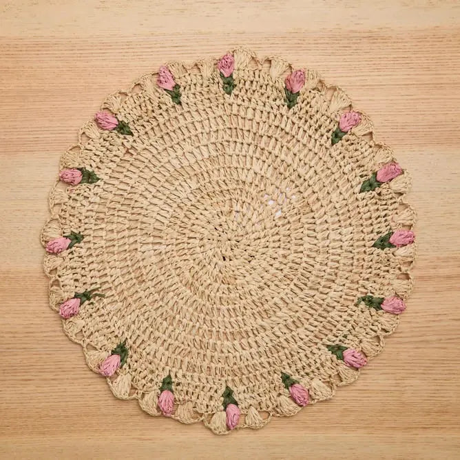 Tulip Floral Raffia Placemats Payton James