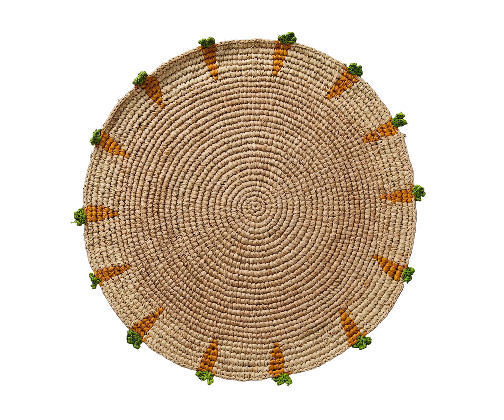 Handwoven Easter Carrot Raffia Placemat Payton James