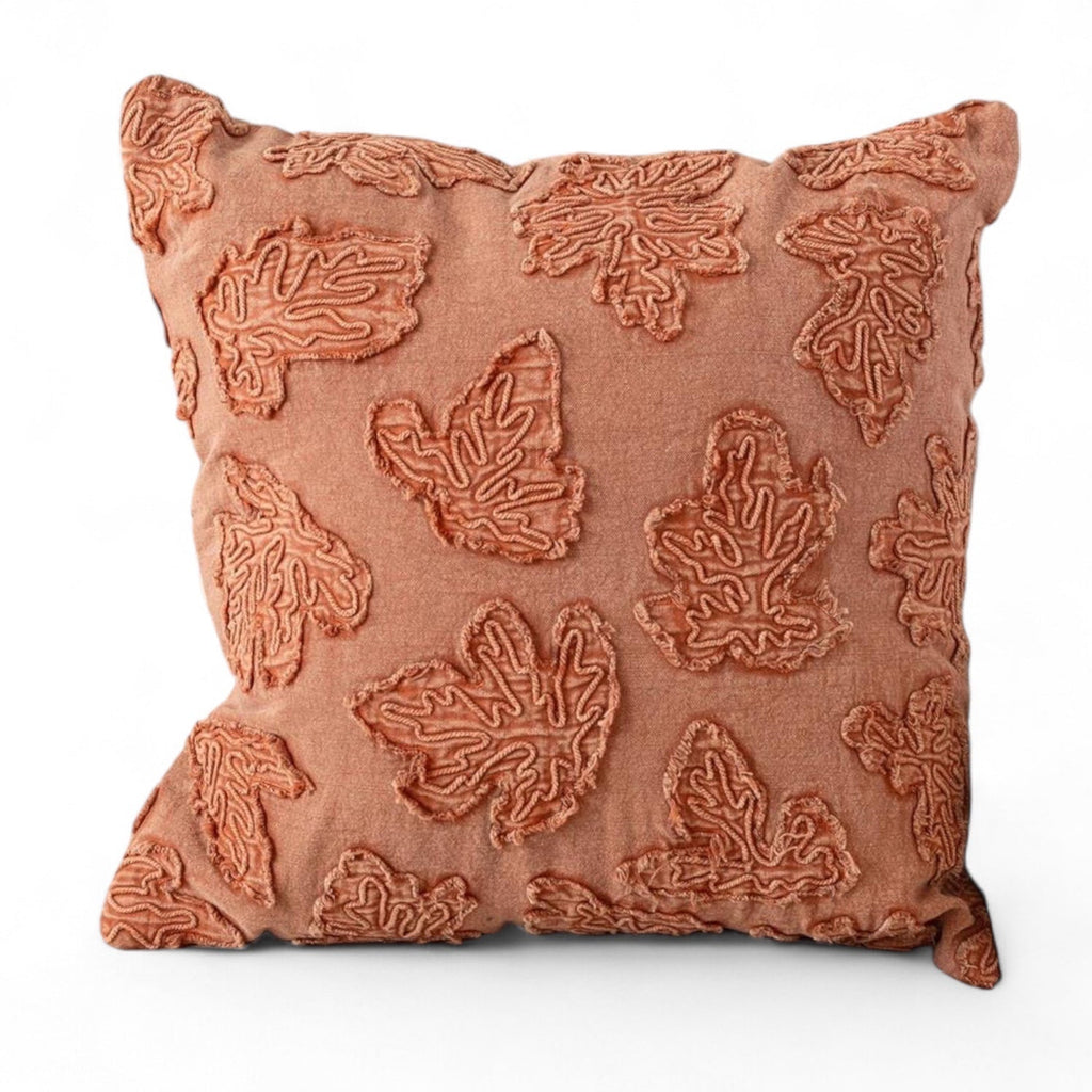 Fall Leaf Orange Stonewashed Throw Pillow  Fall & Halloween
