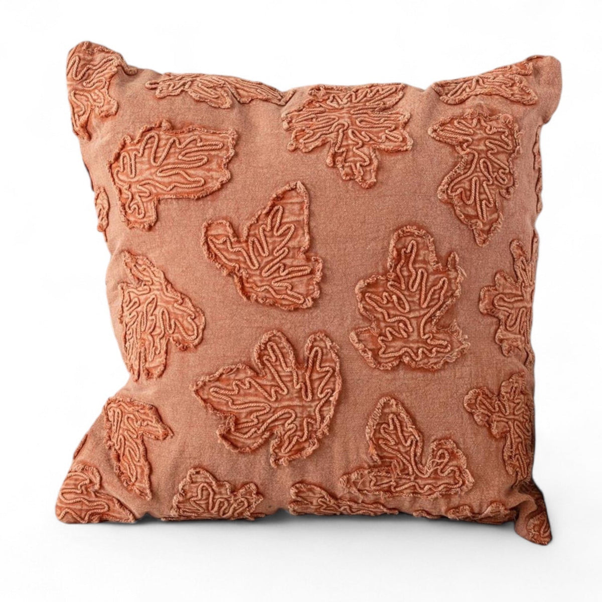 Fall Leaf Orange Stonewashed Throw Pillow  Fall & Halloween