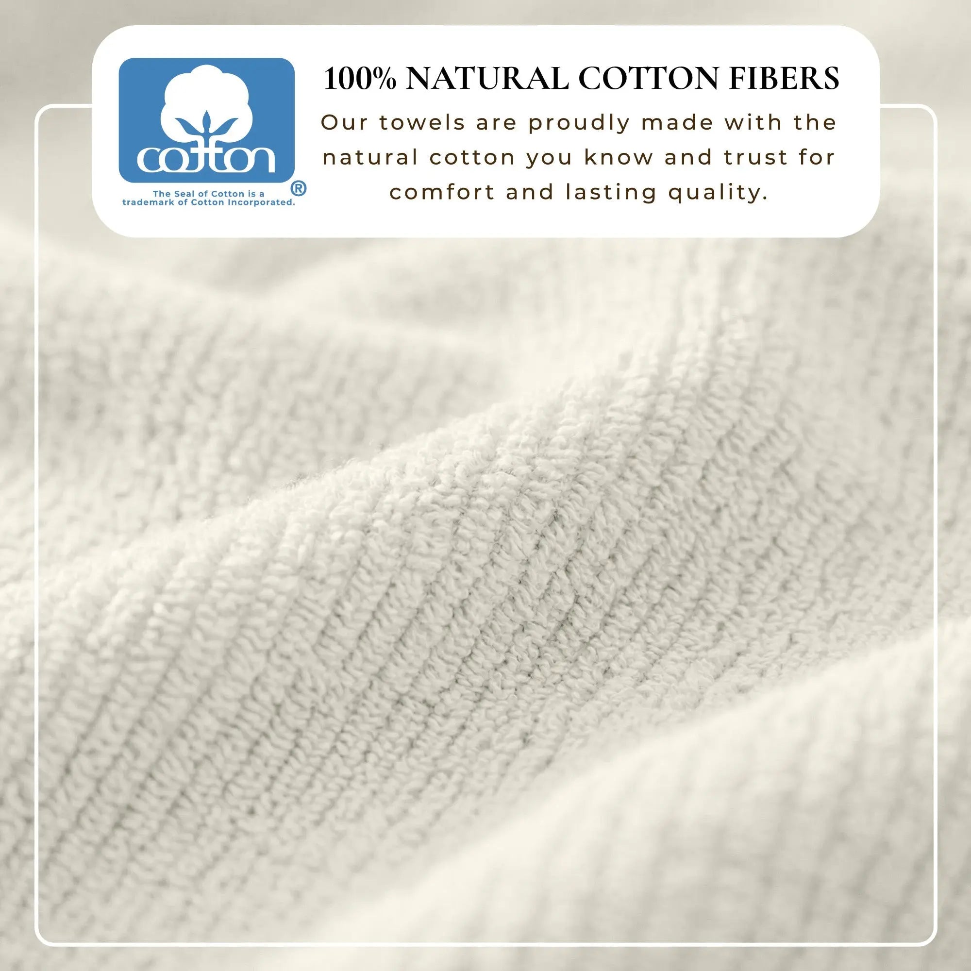 Georgiana Collection Turkish Cotton Ribbed 6-Piece Bath Towel Set in beige with ribbed texture