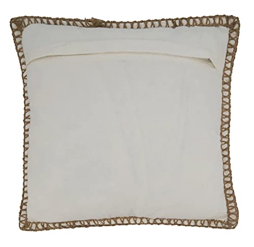 Square striped accent pillow bringing relaxed yet refined seaside style to the room.