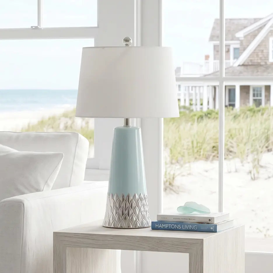 Sophisticated Tiffany-inspired lighting piece for modern coastal homes