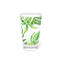 Set of four tropical drinking glasses with palm tree design for coastal barware