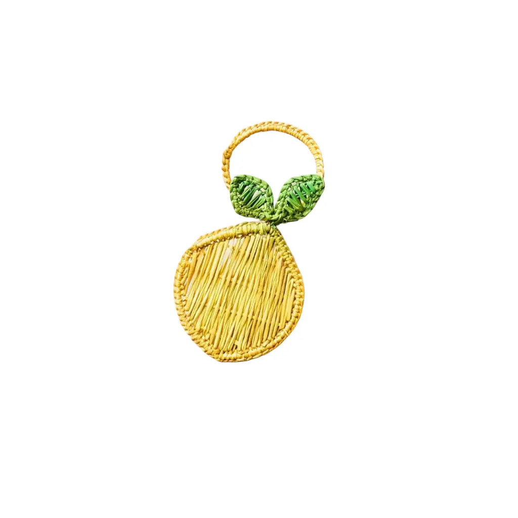 Handwoven Lemon Napkin Rings (Set of 4) Payton James