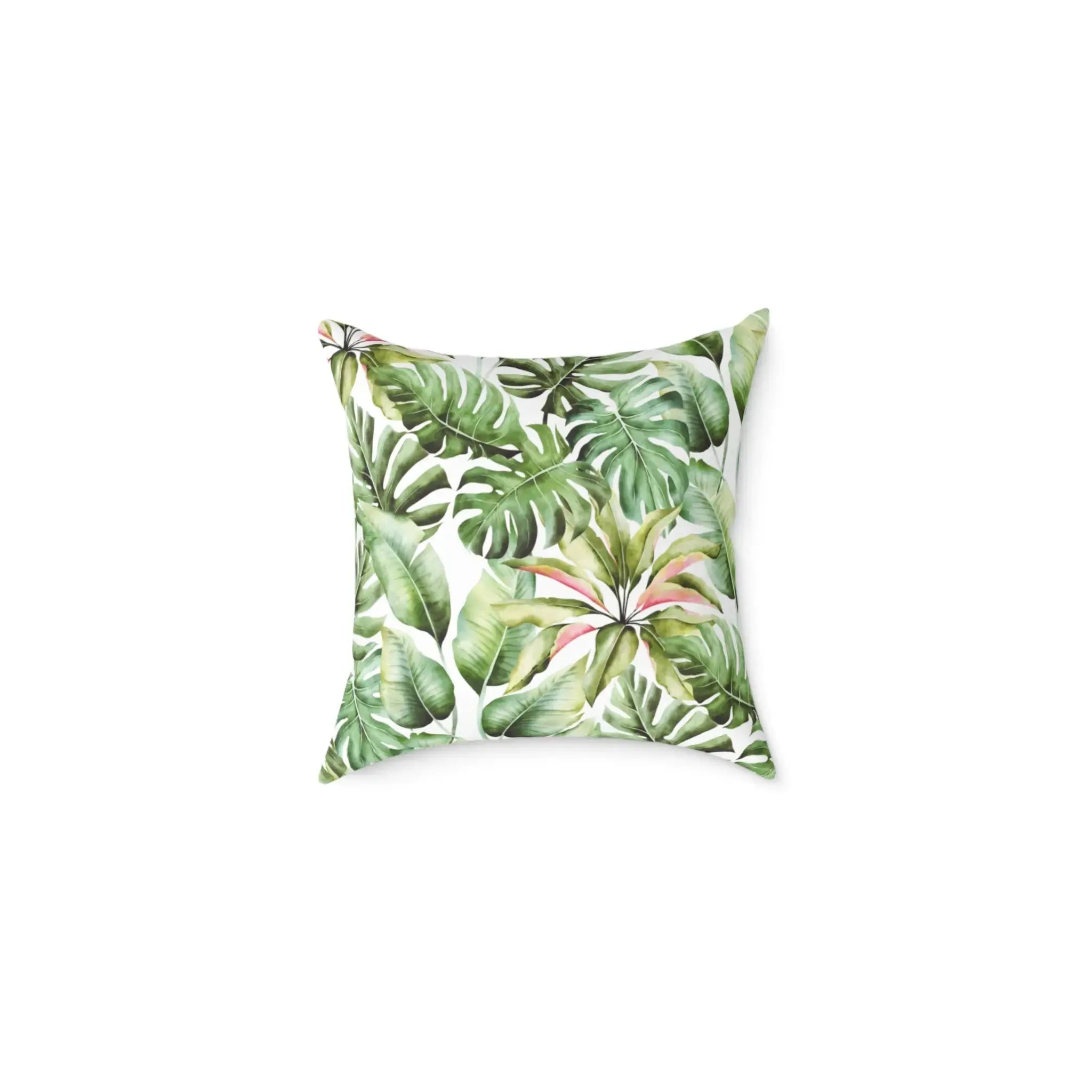 Tropical Monstera Leaves Square Pillow | Botanical Throw Pillow  Home Decor
