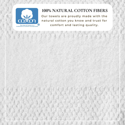 100% Cotton Woven Texture Bath Towel, white, Marbella Collection by Great Bay Home