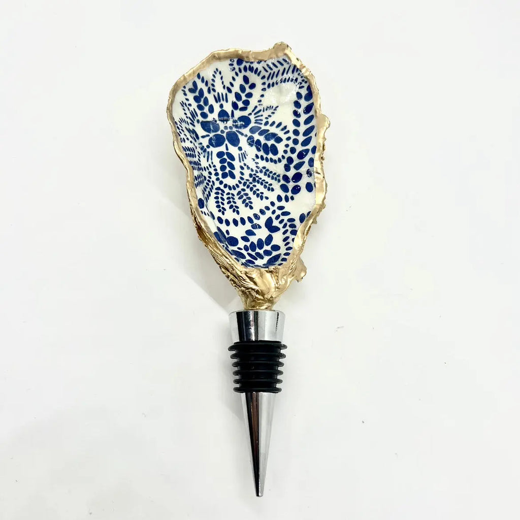 Luxury Coastal Oyster Shell Wine Stopper The Gilded Shell