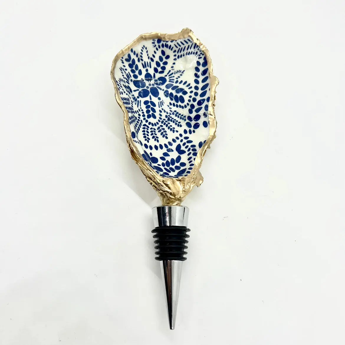 Luxury Coastal Oyster Shell Wine Stopper The Gilded Shell