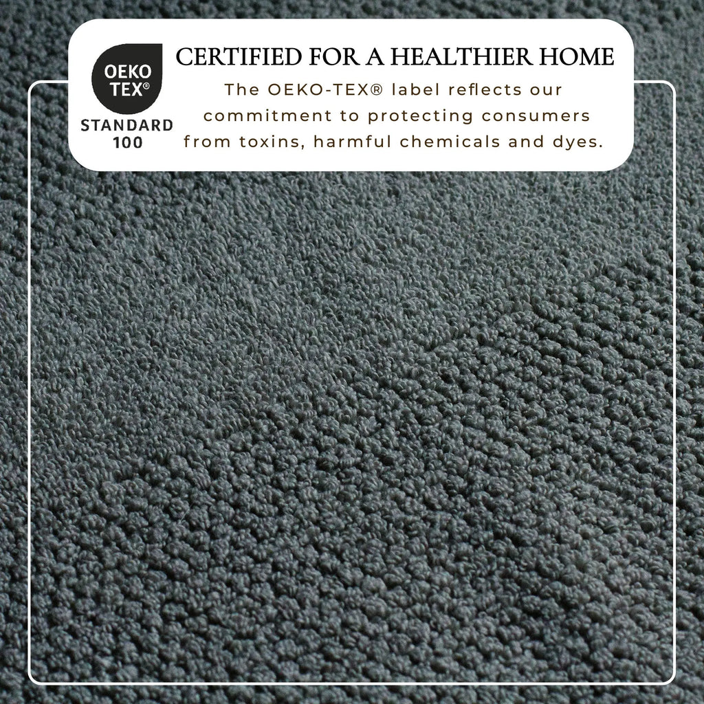 100% cotton woven texture bath towel set, Marbella Collection in charcoal gray