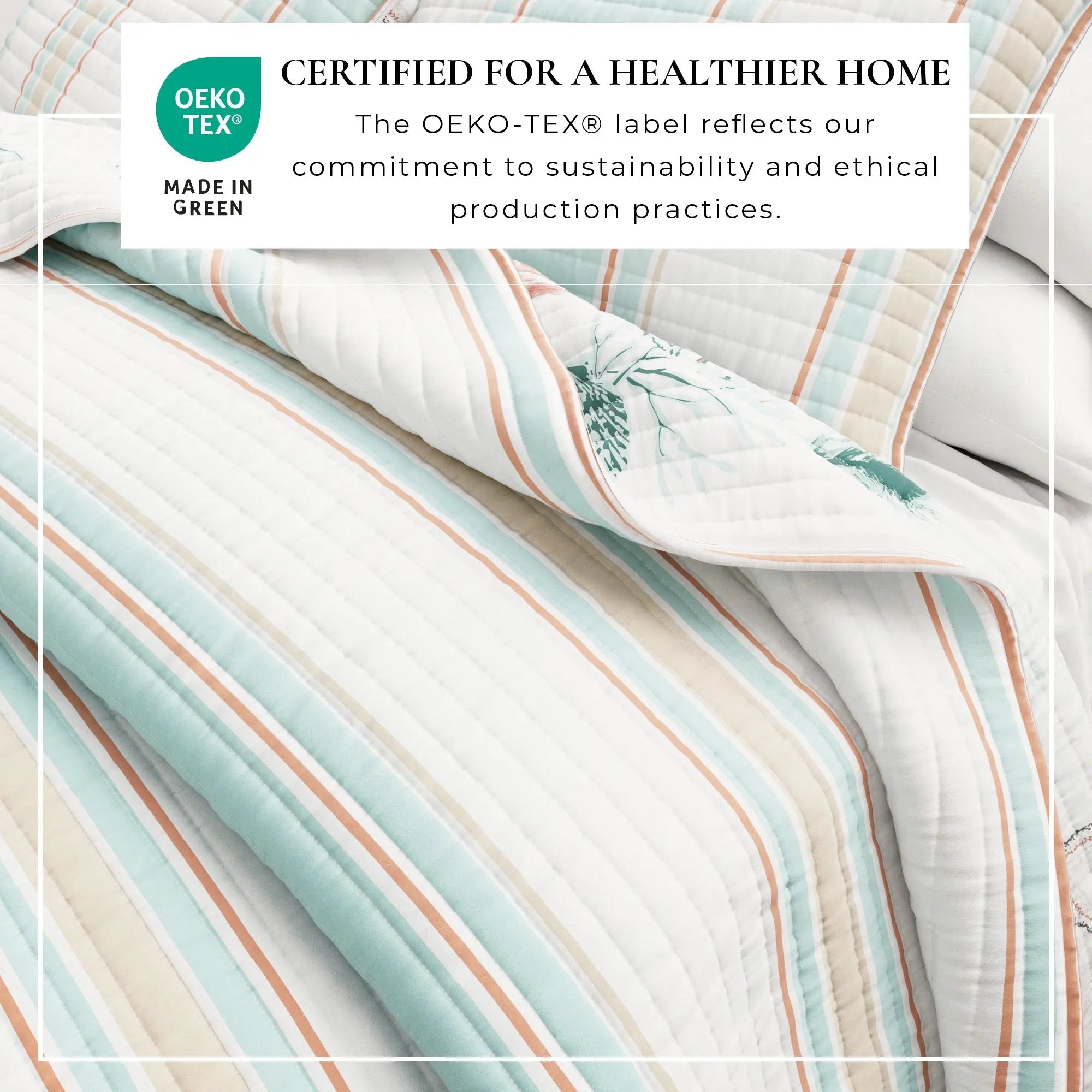Coastal Printed Cotton Quilt Set - St. Augustine Collection Great Bay Home