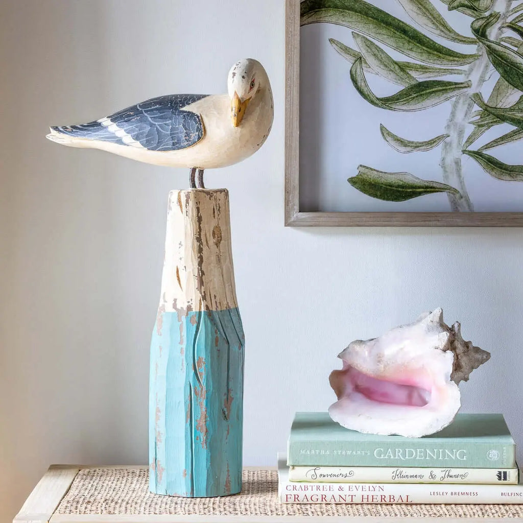 Vintage Nautical Seagull Figurine on Buoy Vintage Shopper