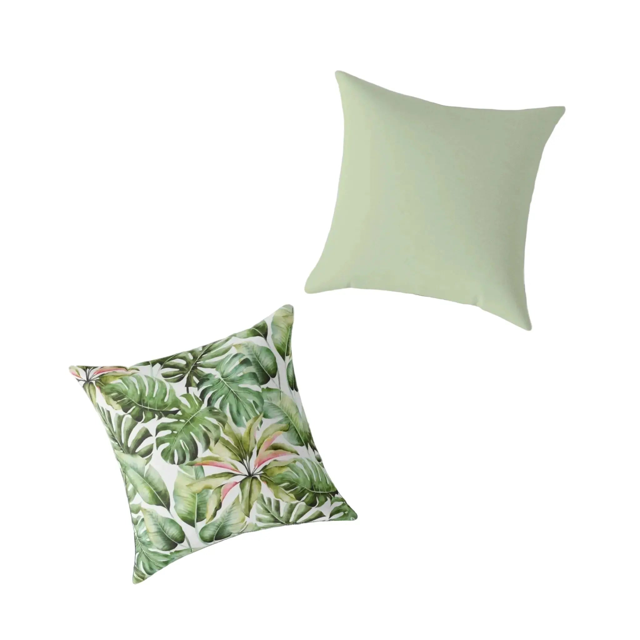 Tropical Monstera Leaves Square Pillow | Botanical Throw Pillow  Home Decor