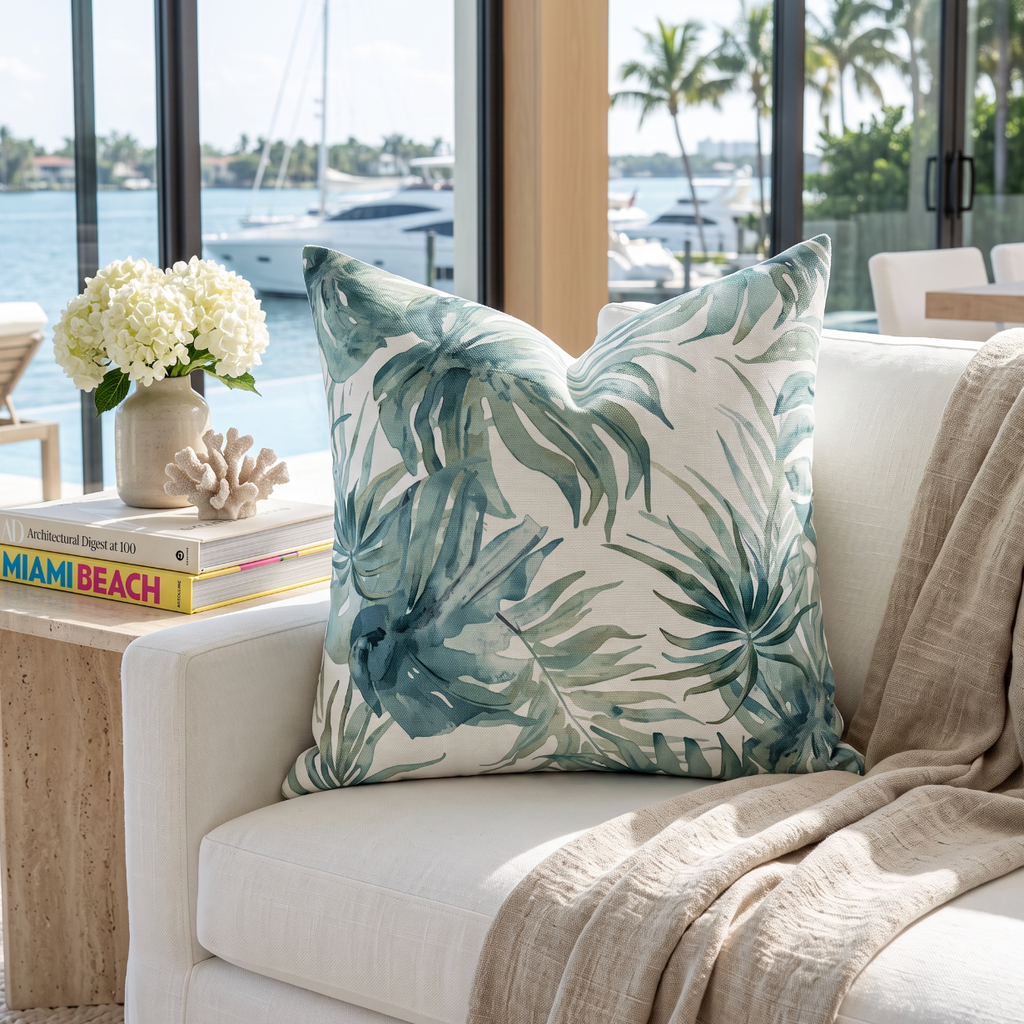Palm Lagoon Pillow  Home Decor