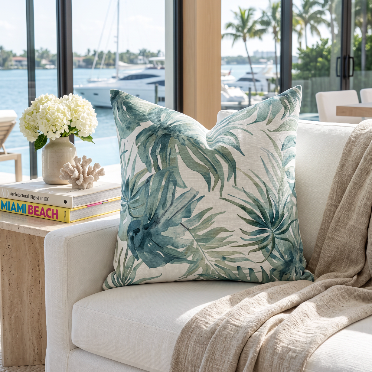 Palm Lagoon Pillow  Home Decor