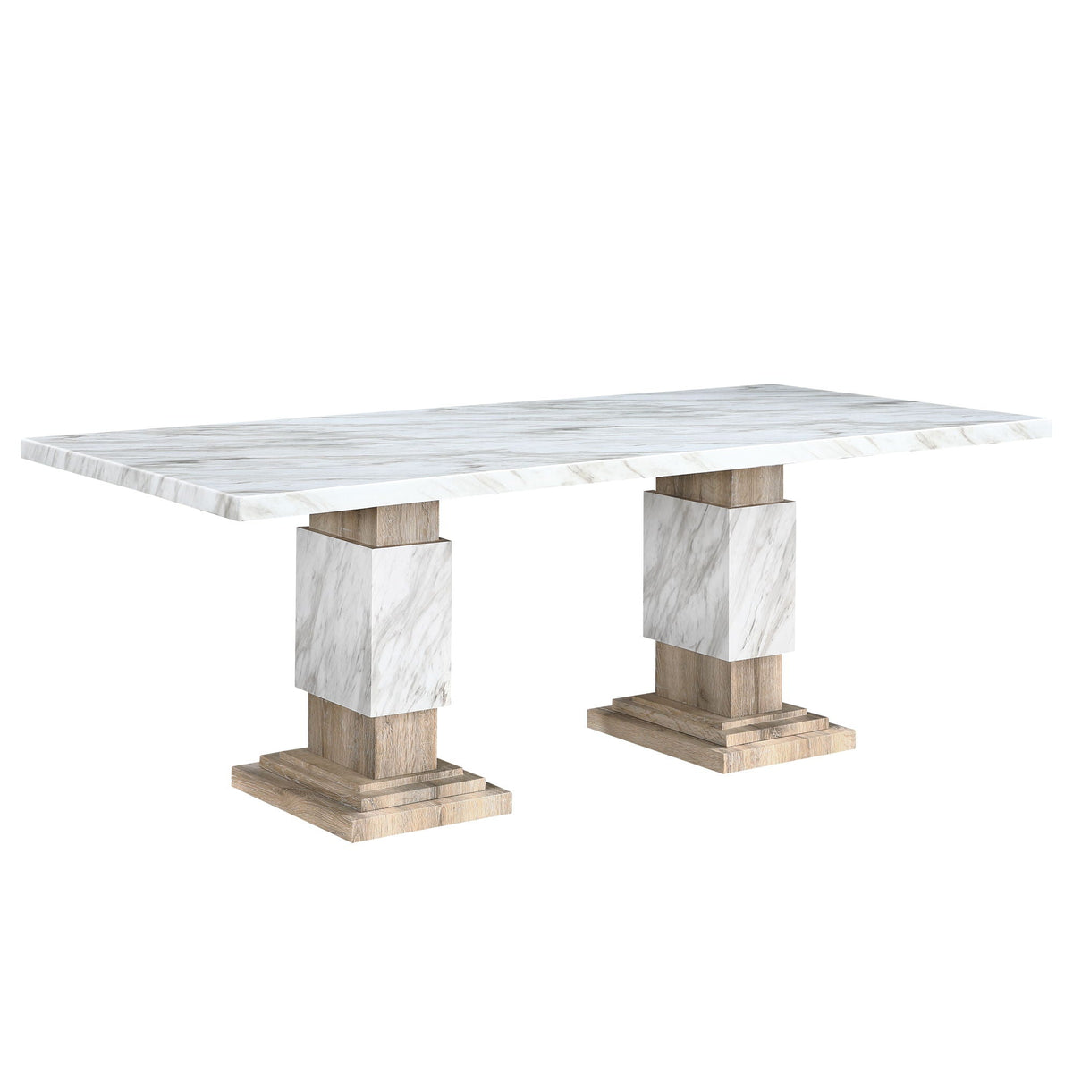 Stacey - Dining Table With Pedestal Base - Beige  Dining Tables