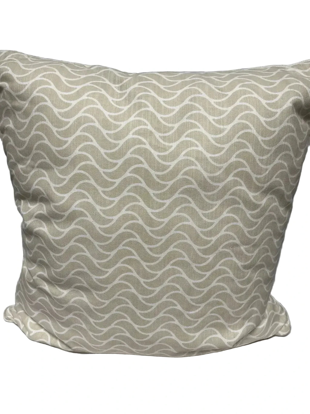 White palm leaf decorative pillow for a neutral living room