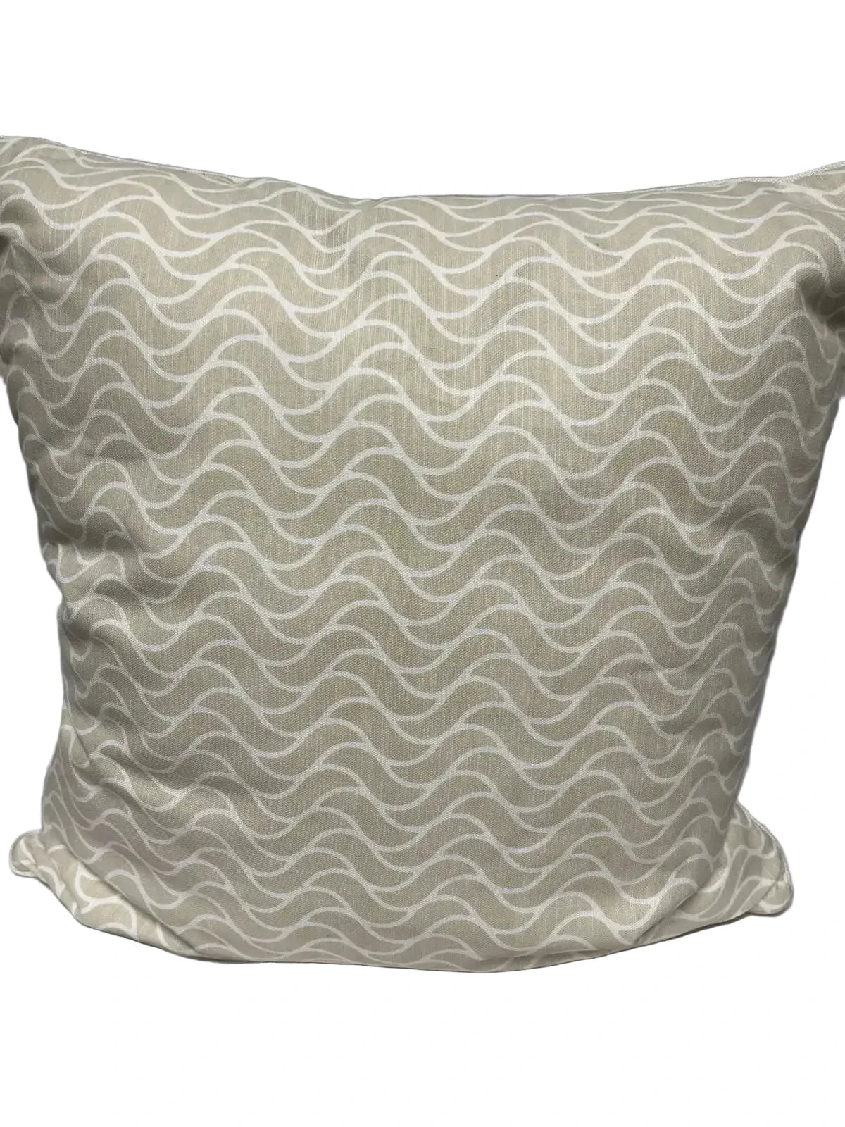 White palm leaf decorative pillow for a neutral living room