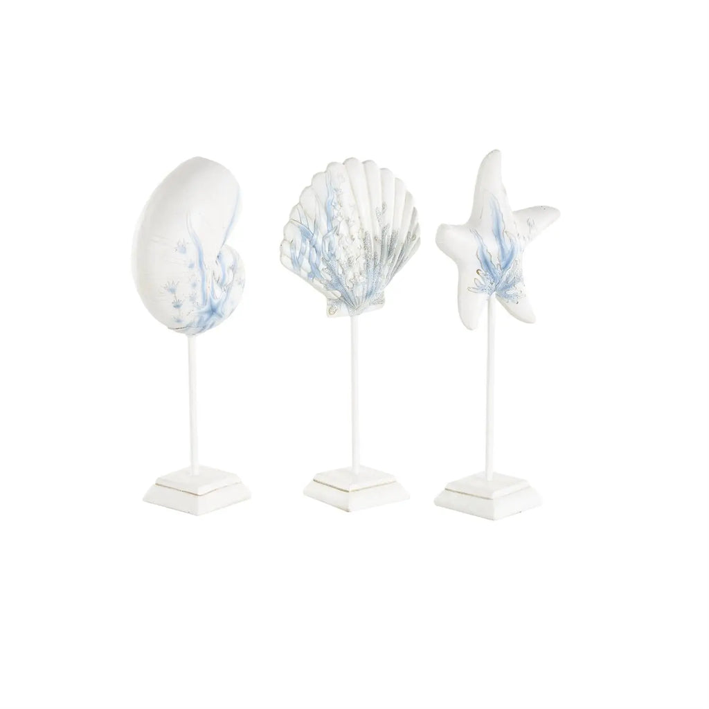 Coastal Sea Life Sculptures Set Loving Coastal Living