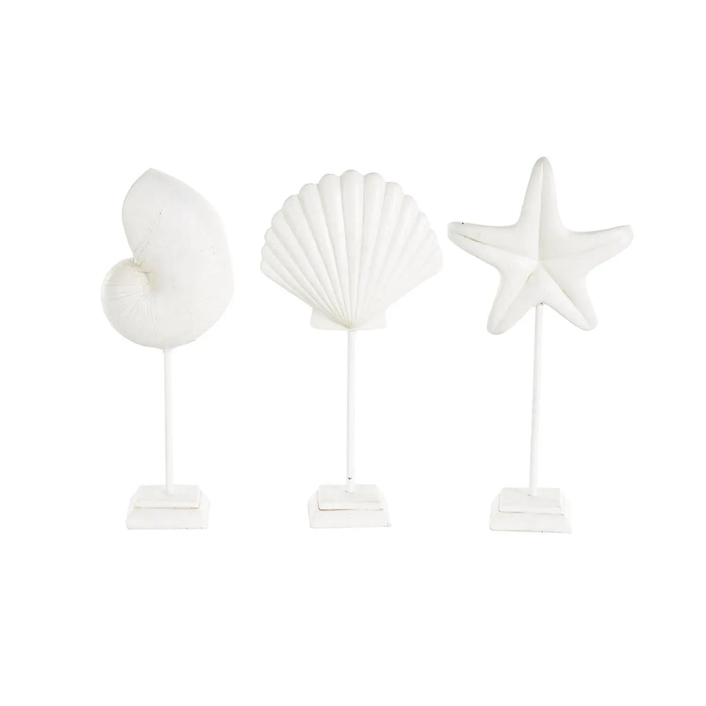 Coastal Sea Life Sculptures Set Loving Coastal Living