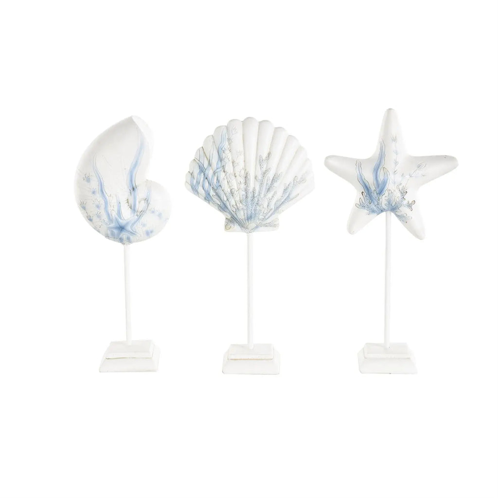 Coastal Sea Life Sculptures Set Loving Coastal Living