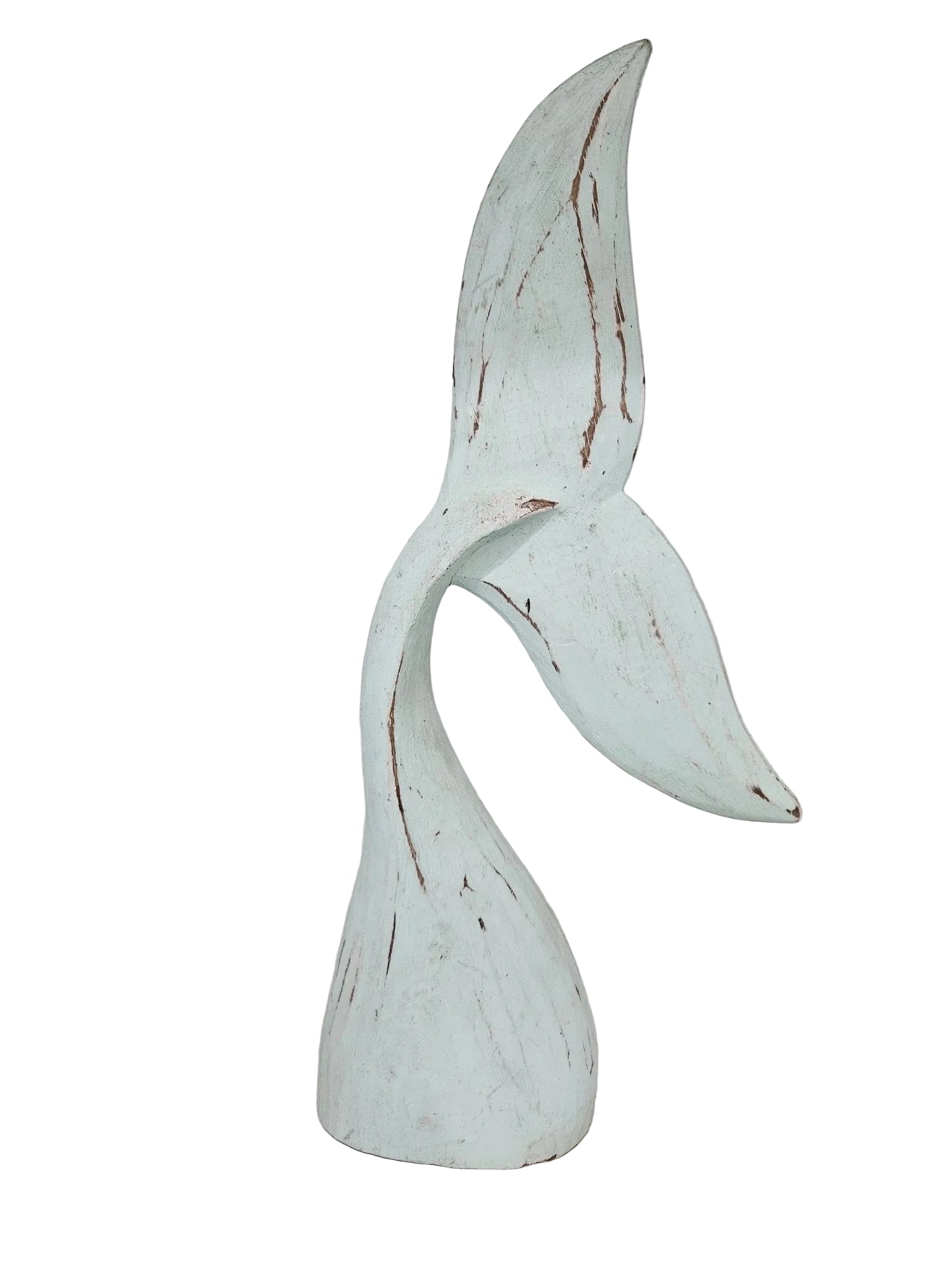 Wooden Whale Tails Tabletop Coastal Decor – 4 Colors Available (14.75" x 6")  Accent Decor