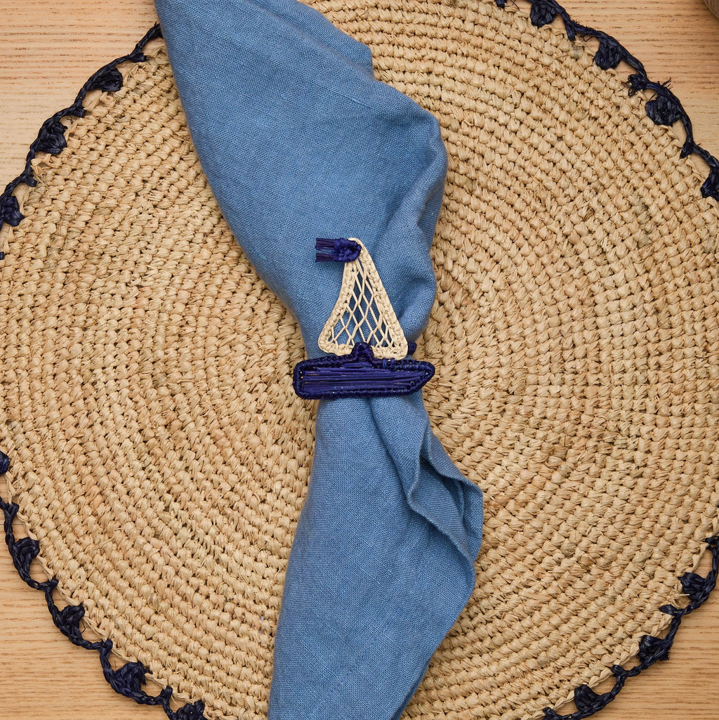 Coastal Sailboat Napkin Rings Set of 4 Payton James