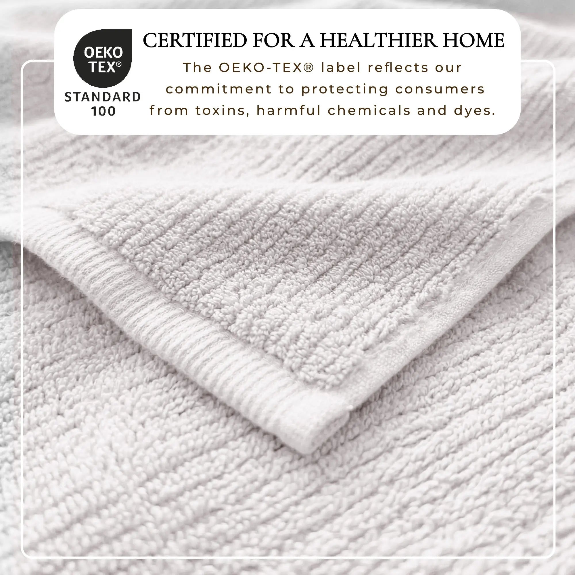 Turkish Cotton Ribbed 6-Piece Bath Towel Set Georgiana Collection by Great Bay Home in white.